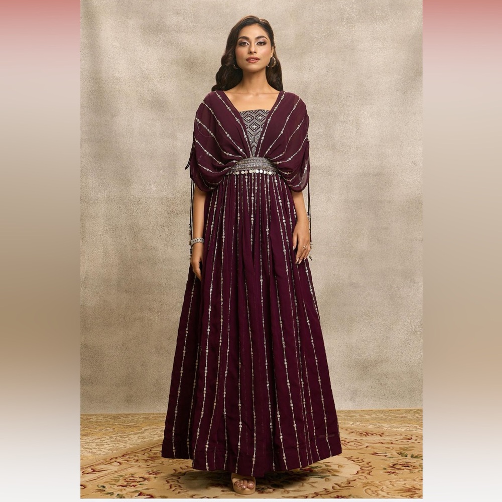Purple Gown with netting